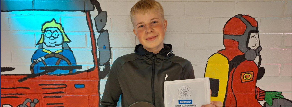 Vuoden palokuntanuori 2026 Aamos Manninen Kemin VPK
